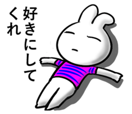 Poker-face-rabbit 3 sticker #11671726