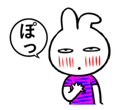 Poker-face-rabbit 3 sticker #11671729