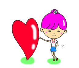 Dumplings hair's girls sticker #11673001