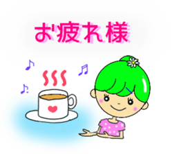 Dumplings hair's girls sticker #11673006