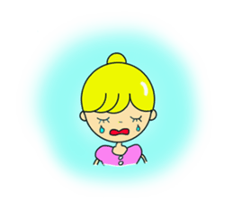 Dumplings hair's girls sticker #11673012