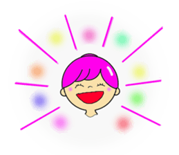 Dumplings hair's girls sticker #11673022