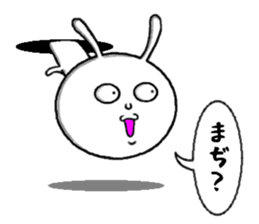 rabbit from the hole sticker #11674355