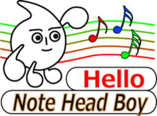 The Note Head Boy sticker #11674504
