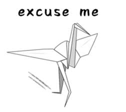 Paper Crane ORIZURU. sticker #11674864
