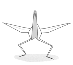 Paper Crane ORIZURU. sticker #11674865