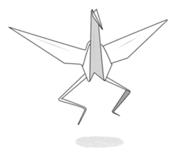 Paper Crane ORIZURU. sticker #11674866