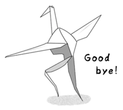 Paper Crane ORIZURU. sticker #11674867