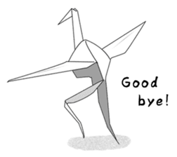 Paper Crane ORIZURU. sticker #11674867