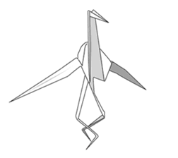 Paper Crane ORIZURU. sticker #11674868