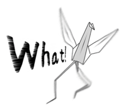 Paper Crane ORIZURU. sticker #11674870