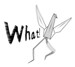 Paper Crane ORIZURU. sticker #11674870