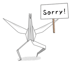 Paper Crane ORIZURU. sticker #11674871
