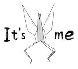 Paper Crane ORIZURU. sticker #11674872