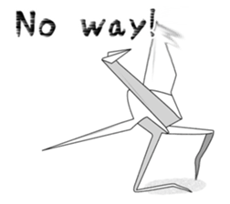 Paper Crane ORIZURU. sticker #11674873