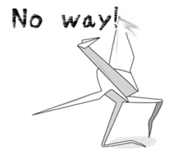 Paper Crane ORIZURU. sticker #11674873