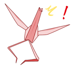 Paper Crane ORIZURU. sticker #11674874