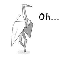 Paper Crane ORIZURU. sticker #11674875