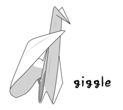 Paper Crane ORIZURU. sticker #11674880