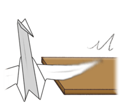 Paper Crane ORIZURU. sticker #11674882