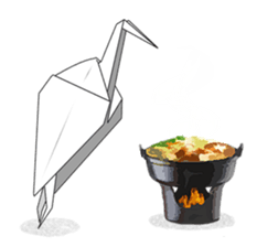 Paper Crane ORIZURU. sticker #11674884