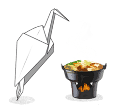 Paper Crane ORIZURU. sticker #11674884