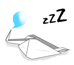 Paper Crane ORIZURU. sticker #11674886