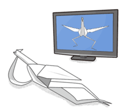 Paper Crane ORIZURU. sticker #11674887