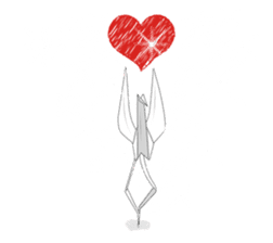 Paper Crane ORIZURU. sticker #11674888