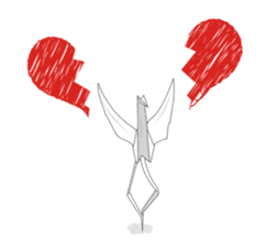 Paper Crane ORIZURU. sticker #11674889