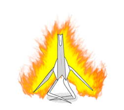 Paper Crane ORIZURU. sticker #11674892