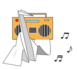 Paper Crane ORIZURU. sticker #11674896