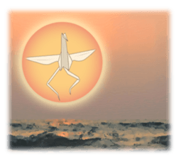 Paper Crane ORIZURU. sticker #11674900