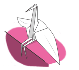 Paper Crane ORIZURU. sticker #11674901