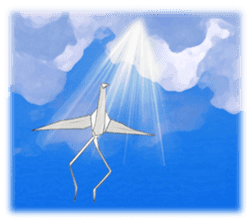 Paper Crane ORIZURU. sticker #11674902