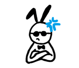 sunglass rabbit Mr.Sun sticker #11674989