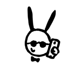 sunglass rabbit Mr.Sun sticker #11674996