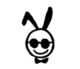 sunglass rabbit Mr.Sun sticker #11675015