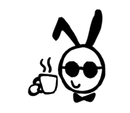 sunglass rabbit Mr.Sun sticker #11675017