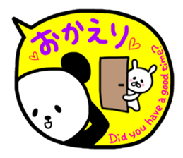 Panda in the Speech balloon 3 sticker #11675375