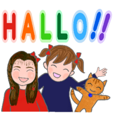 cat and girl part5 sticker #11675905