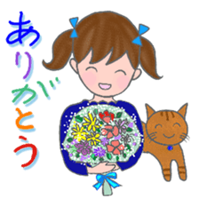 cat and girl part5 sticker #11675911