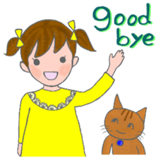 cat and girl part5 sticker #11675933