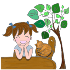 cat and girl part5 sticker #11675937