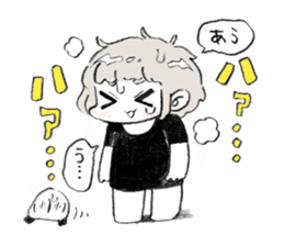 Excitement girl and mob sticker #11677600