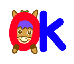 Gentian horse sticker #11677946