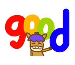 Gentian horse sticker #11677955