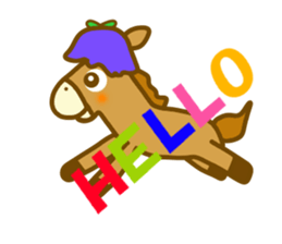 Gentian horse sticker #11677963