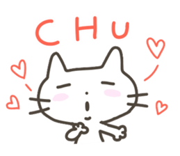 Friendly white cool cat 2 sticker #11678272