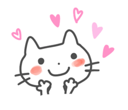 Friendly white cool cat 2 sticker #11678273